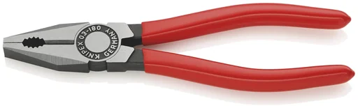 "Combination pliers with plastic coating, black atramentized, 180 mm image"