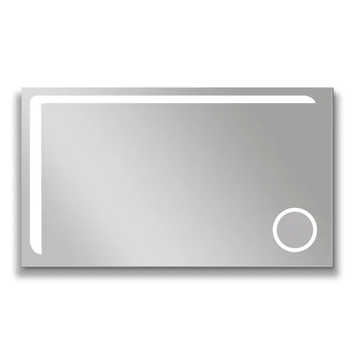 "Bathroom mirror with lighting, "Arrow" - 120 x 70 cm - Light color neutral white image"