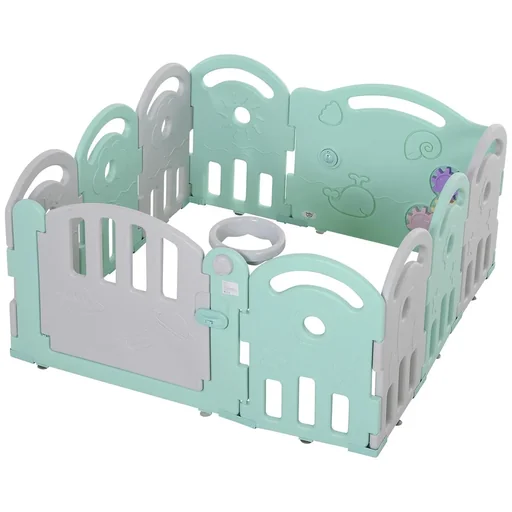 "Baby playpen with ball basket and 3 gears image"