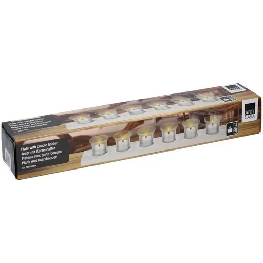 "Tealight holder 6 glasses - 50x8x6 cm image"