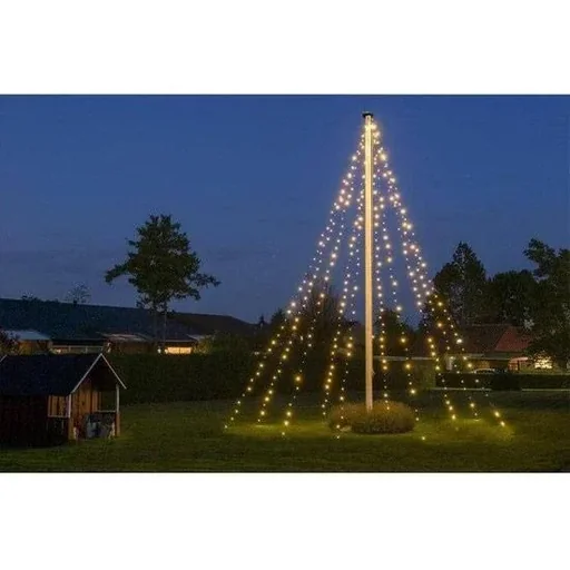 "Pro Garden Flagpole Lighting - 400 LED - 8 meters - warm white light - waterproof image"