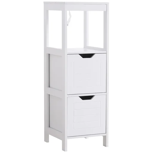 "Cabinet with 2 drawers and 1 open shelf image"