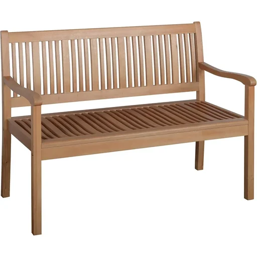 "2-seater wooden garden bench 126.8 x 62 x 91.3 cm image"