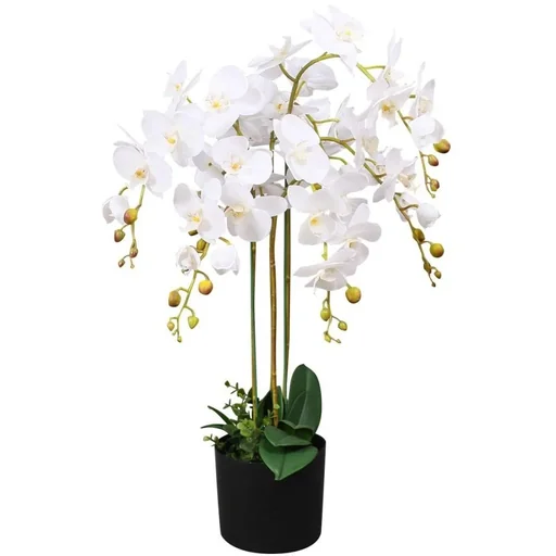 "Artificial plant with pot orchid 75 cm white image"