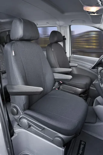 "Custom fit seat covers for Mercedes Vito W639 and Viano W639 made of fabric from 06/2003 to 05/2014 image"