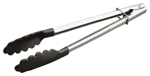 "Grill tongs, multi-tongs "Maxigrip", stainless steel, black/silver, 30 cm image"