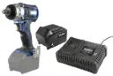 Slagmoersleutel 18 V Li-ion ASS18BL-4K + accu 18 V Li-Ion 4.0 Ah A4AH18 en snellader ASLG 18 V Li-Ion, 4.0 Ah