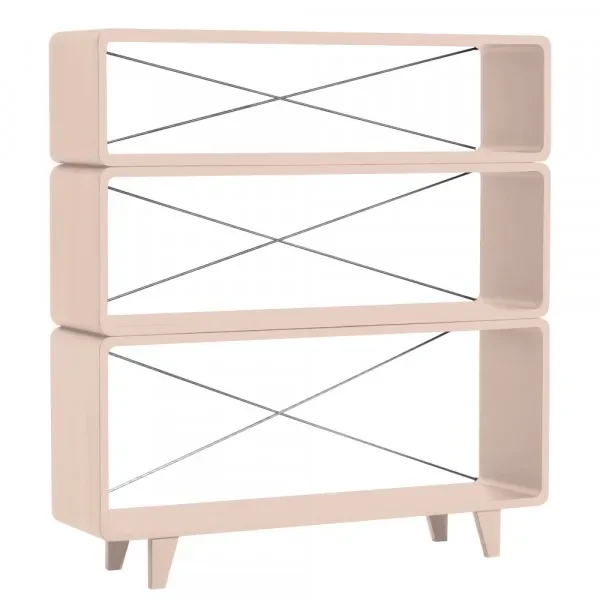 Laurette boekenplank Millefeuille, Kleur: Rose Poudre