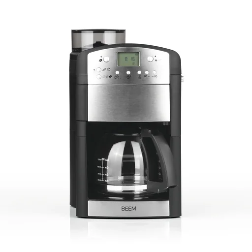 "Coffee machine with grinder "Fresh-Aroma-Perfect" stainless steel, 1.25 l glass jug, 1000 W image"