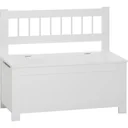 Children's bench with storage space - white - 64x74x34 cm