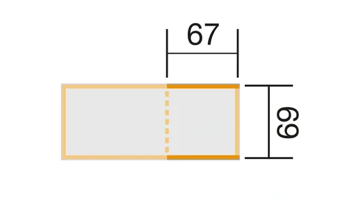 "Additional set for raised bed modular, wall thickness 21 mm, natural, 67 cm image"