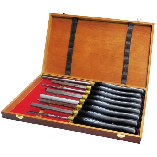 "Professional turning tool set - 8 pieces - including case image"