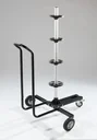 Dino tire trolley with parking brake including protective cover, various tire widths