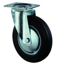 Swivel castor with solid rubber tyre without brake diameter 125 mm