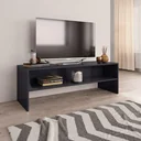 TV cabinet 120x40x40 cm chipboard high-gloss grey