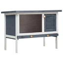 Outdoor rabbit hutch with 1 bed