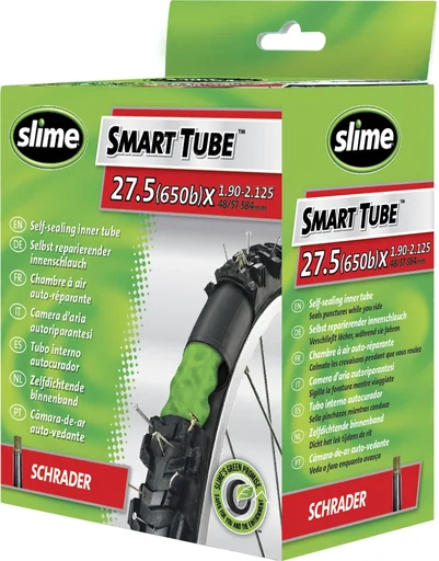"Self-repairing bicycle tire inner tube 27.5 "1.90 - 2.125" Schrader valve image"
