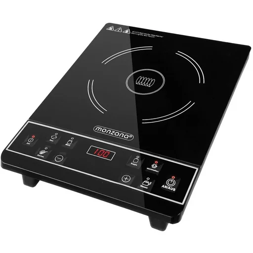 "Induction hob with timer - 2000W - 230V - LED display image"