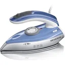 Steam iron - travel iron - 1000 watts - blue/white