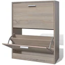 Shoe cabinet with 2 shelves in oak look