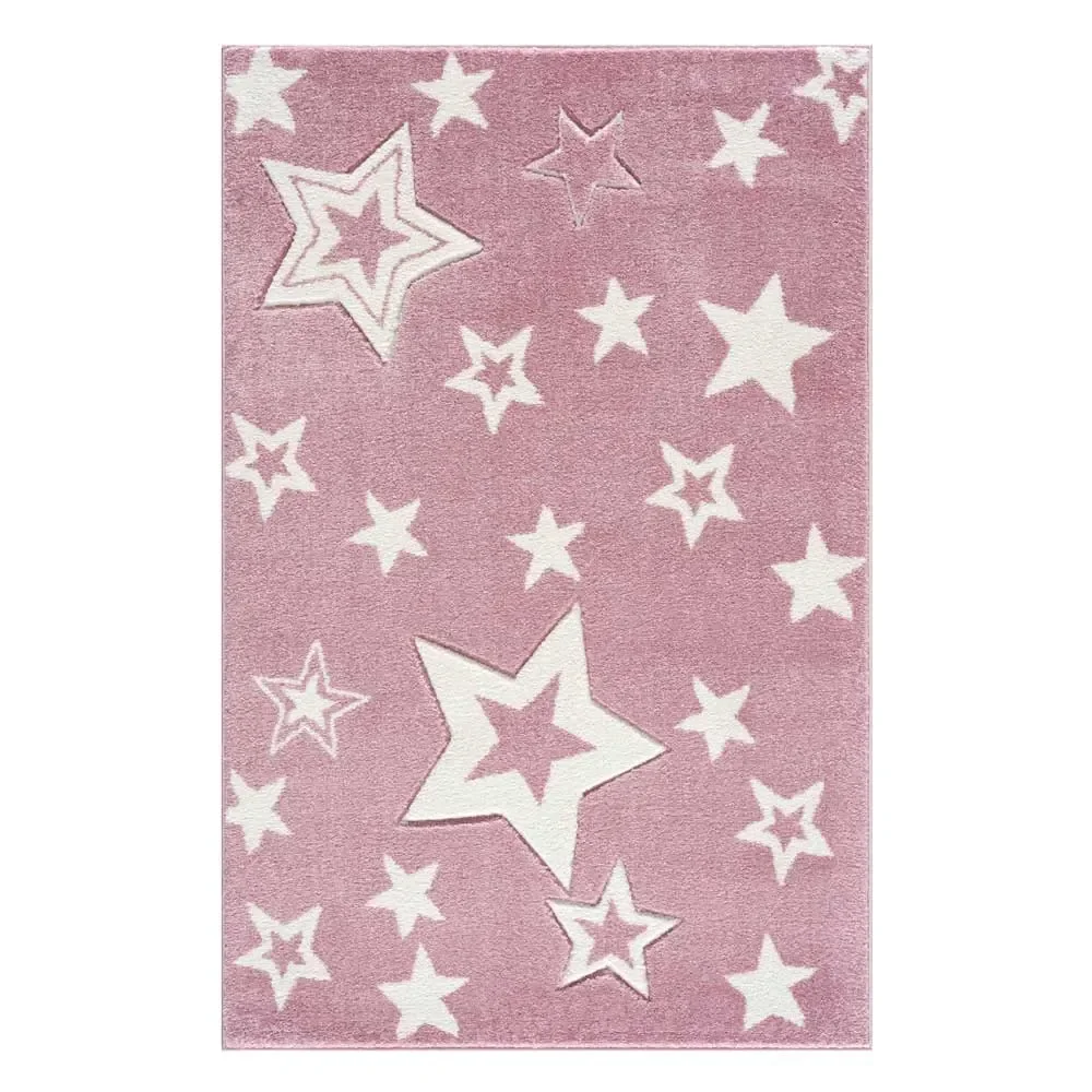 "Livone Kids Tapijt Galaxy Stars roze, Tapijtmaat: 160 x 230 cm image"