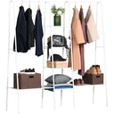 Clothes rack with 6 shelves white