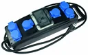 Solid rubber power strip S1+ H07RN-F 3G2.5, 2m, 230V, 6 earthed sockets 230V, 16A, with fuse