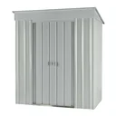 Tool shed pent roof Skillion 64, Silver Metallic