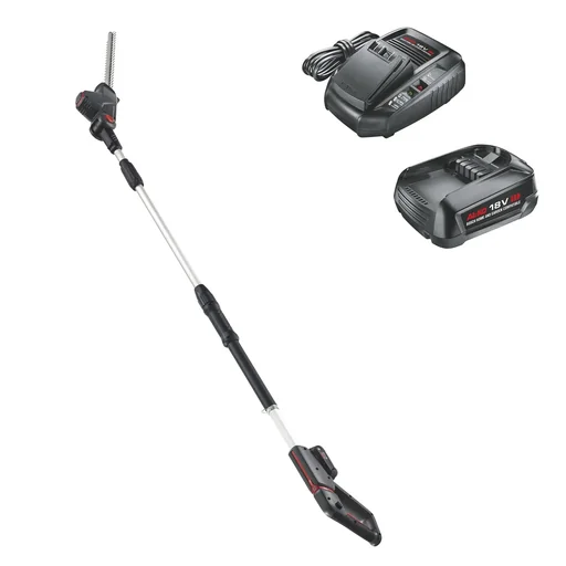 "18 V BOSCH HOME AND GARDEN compatibele accu hoge haagschaar HTA 1845 inclusief accu en lader image"