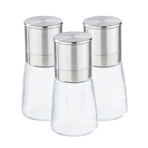 "Spice mills, stainless steel/glass, set of 3 image"