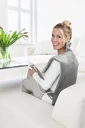 2-in-1 heated blanket with massage function, 100 watts, grey