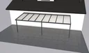 Patio roof Premium, anthracite, 8125 x 3060 mm - Acrylic multi-wall sheets 16 mm, clear