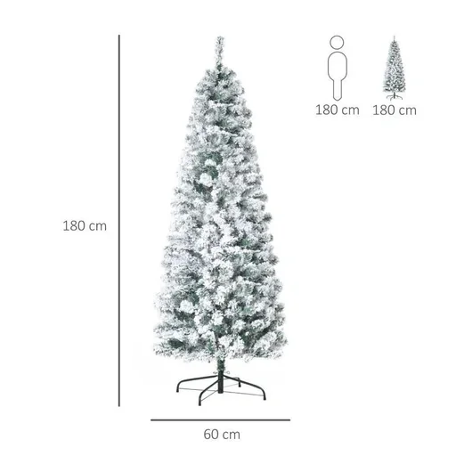 "Artificial Christmas tree with LED lights, 60 cm x 60 cm x 180 cm | Aosom.de image"