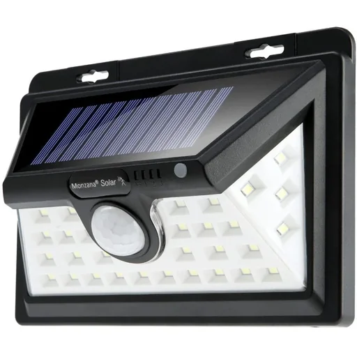 "Solar wall light with motion detector 34 LEDs image"