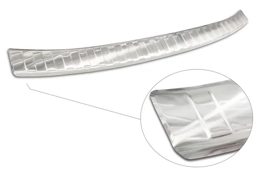"Stainless steel loading sill protector, VW Golf VIII VARIANT, 2020>, OEM quality, brushed, soft deburred edge image"