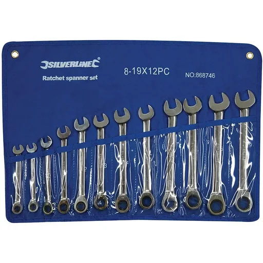 "12-piece ring spanner set with fixed blade 8 - 19 mm image"