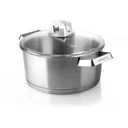 Mehrzer Premium - Low saucepan with lid - 24 cm - stainless steel