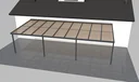 Patio roof Premium, anthracite, 9135 x 4060 mm - Acrylic multi-wall sheets 16 mm, bronze