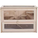 Hamster cage, mouse cage, rodent cage, wood, 60 x 35 x 42 cm