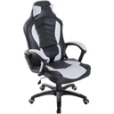 Office chair gaming chair with massage and heat function black and white