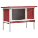 Outdoor rabbit hutch with 1 hutch