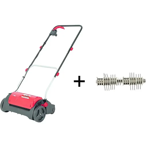 "Electric scarifier including additional scarifying roller - 1200W - 31 cm working width - 19-way depth adjustment image"
