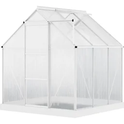 Aluminium kas tuinkas met raam deur 193 x 187 x 205 cm 3,6 planten