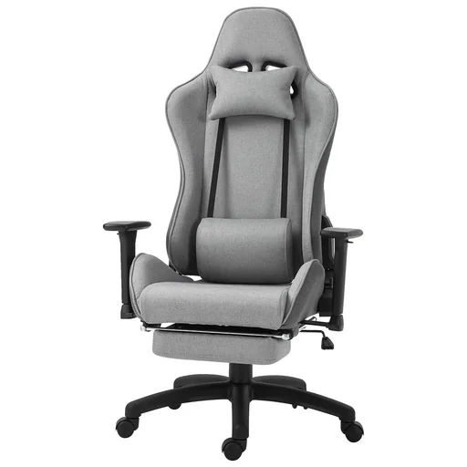 "Office chair, computer chair, swivel chair with removable head and lumbar cushion, rocker function, ergonomic desk chair image"