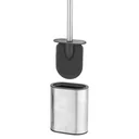 Toilet brush set “Clever Clean”, stainless steel/silicone, black