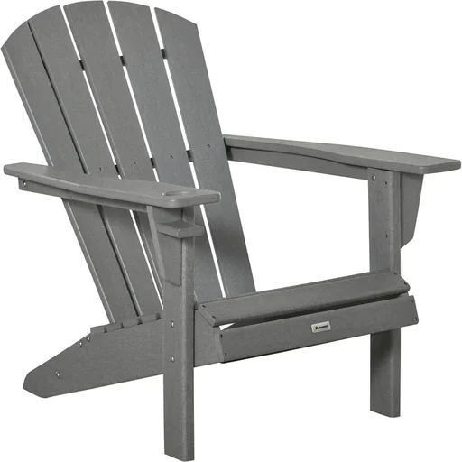 "Adirondack garden chair with drink image"