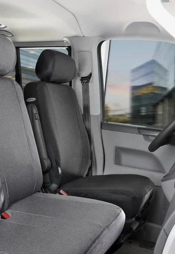 "Fitted seat covers VW T5 for single rear seat made of fabric from 04/2003 to 06/2015 image"
