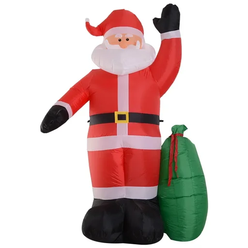 "Self-inflatable Santa Claus with LED lighting red image"