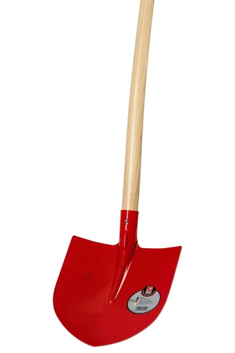 "RUHR-BRILLANT, Frankfurt shovel, size 1, hardened, red powder-coated, long ash handle 130 cm image"