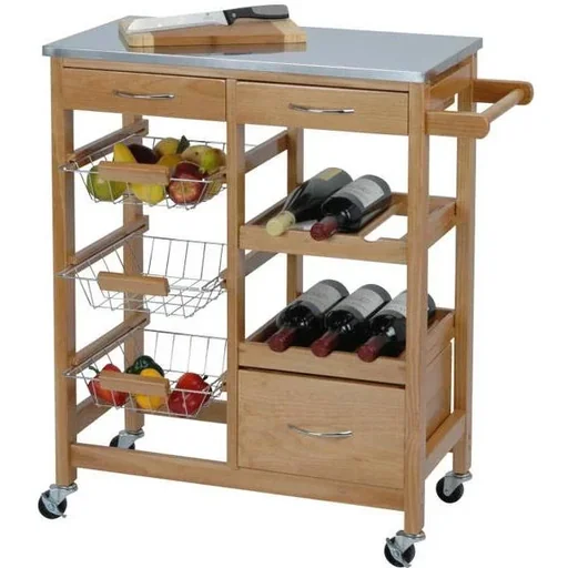 "Household goods kitchen trolley brown 66X36X76CM image"